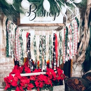 Over the river and through the woods rag garland